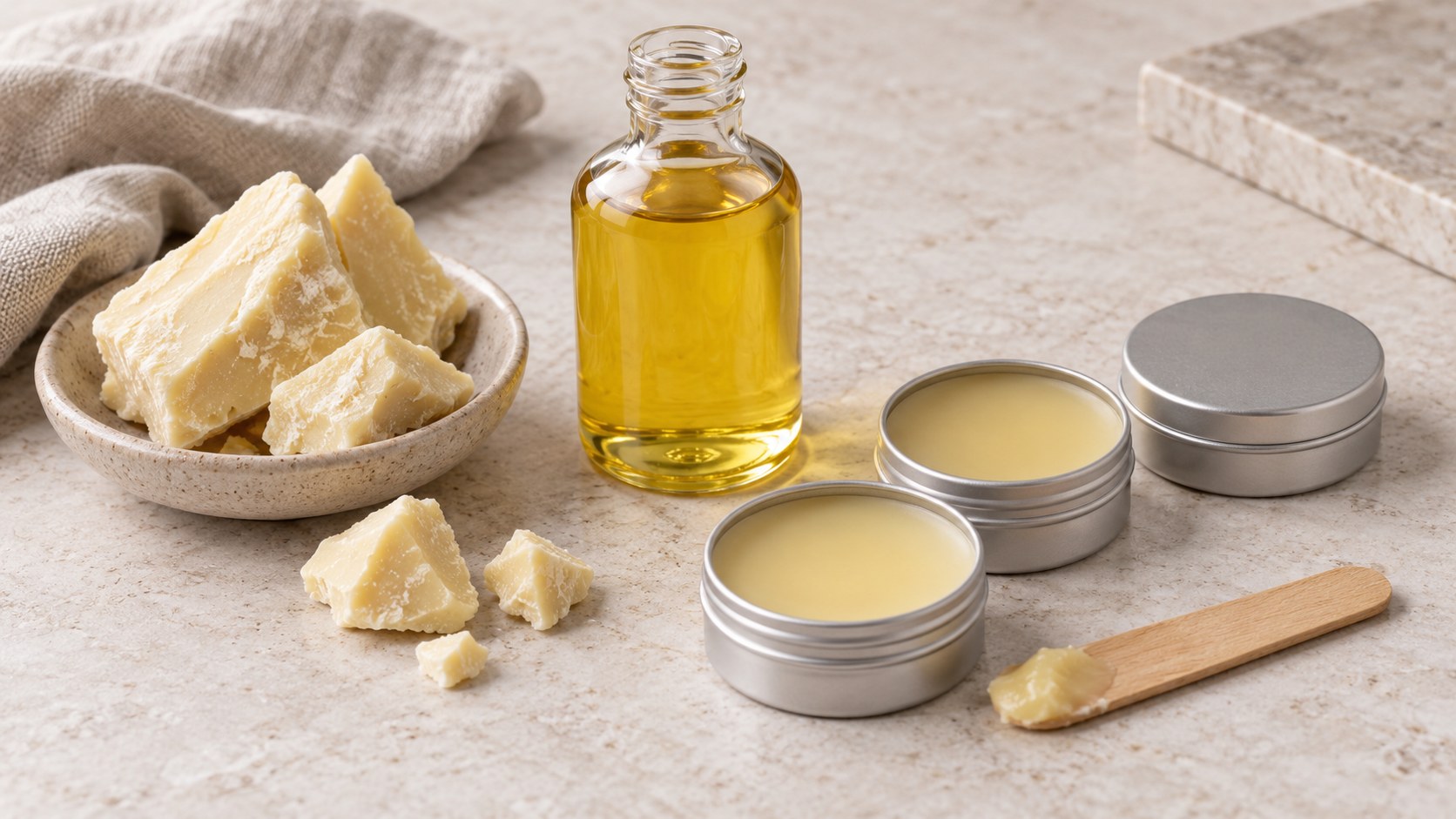 Kokusuz Kakao Yağı ve Jojoba ile Evde Dudak Balmı