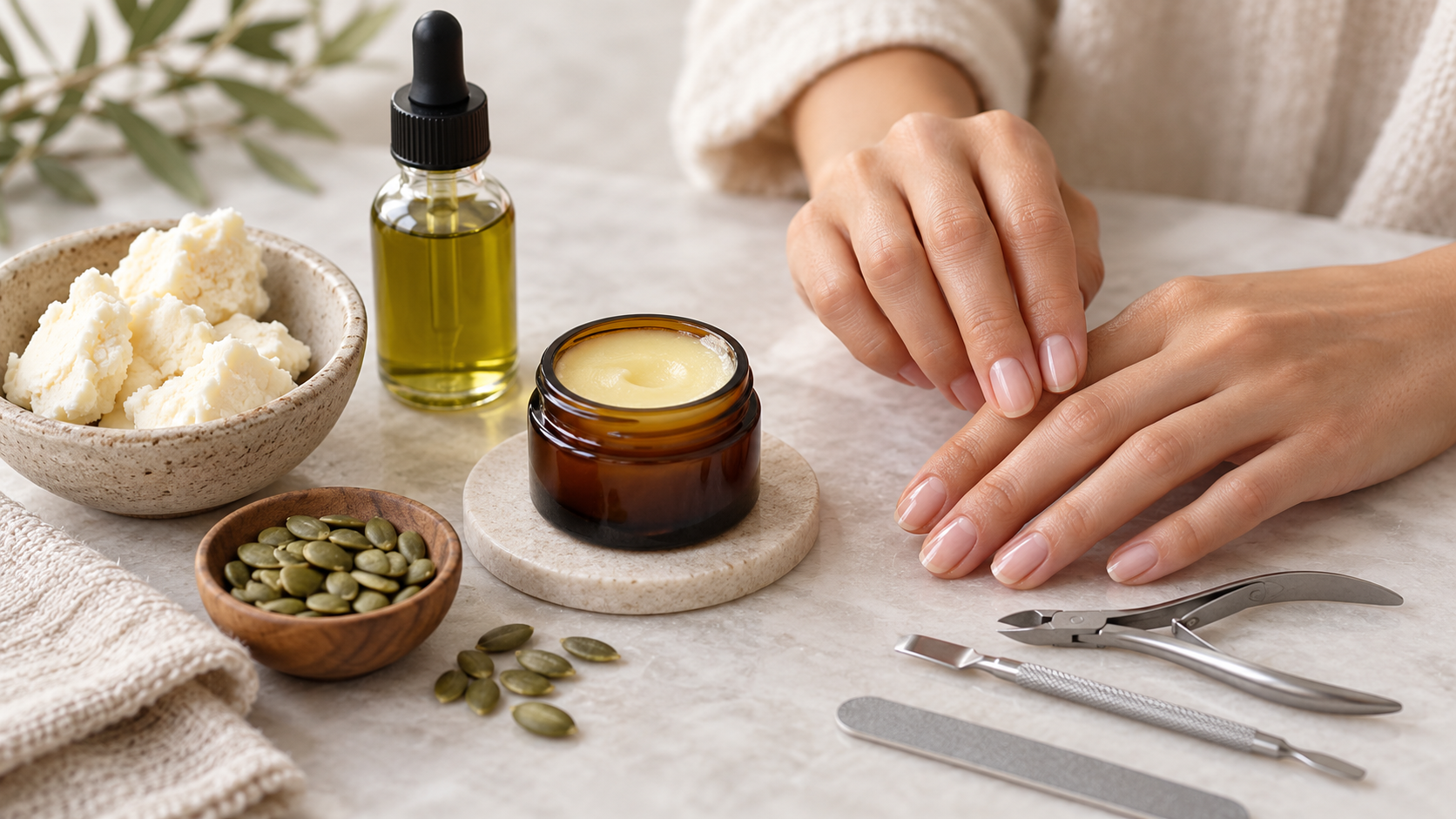 Shea ve Kabak Çekirdeği Yağıyla Tırnak Çevresi Balmı
