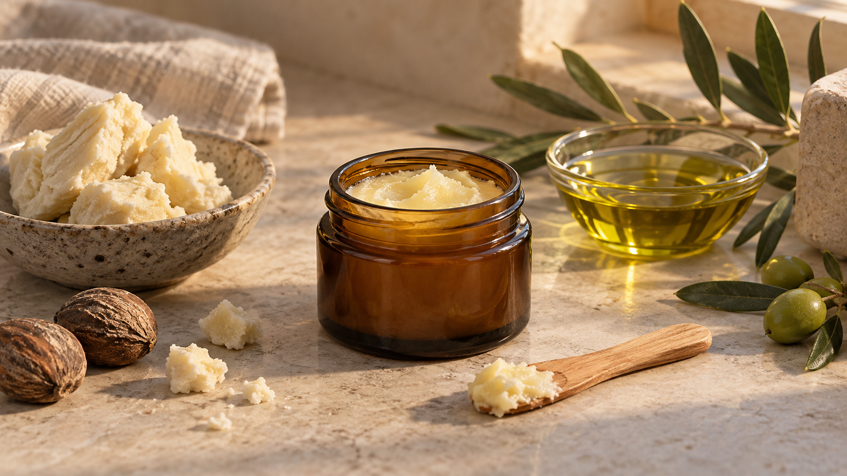 Shea ve Zeytinyağıyla Dirsek-Diz Balmı: Küçük Kavanoz, Ölçülü Bakım