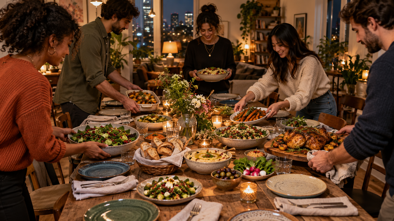 Herkes Bir Tabak Getirsin: Evde Potluck Akşamının Yeni Hâli