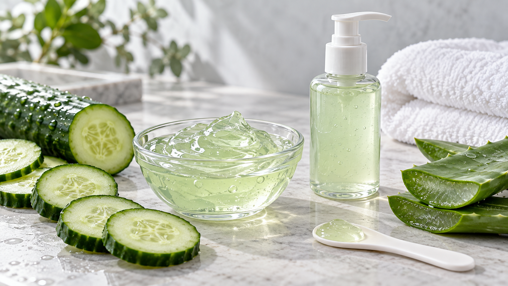 Serin Bir Akşam Rutini: Salatalık ve Aloe ile Taze Vücut Jeli