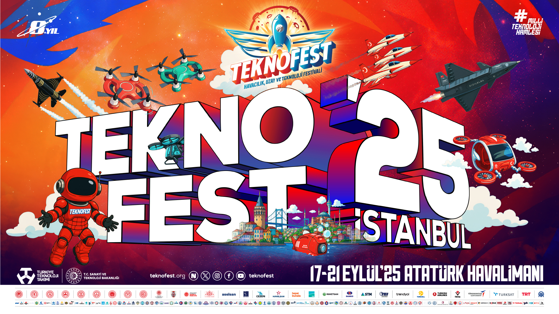 Teknolojinin Zirvesi TEKNOFEST İstanbul             17 Eylül’de Başlıyor