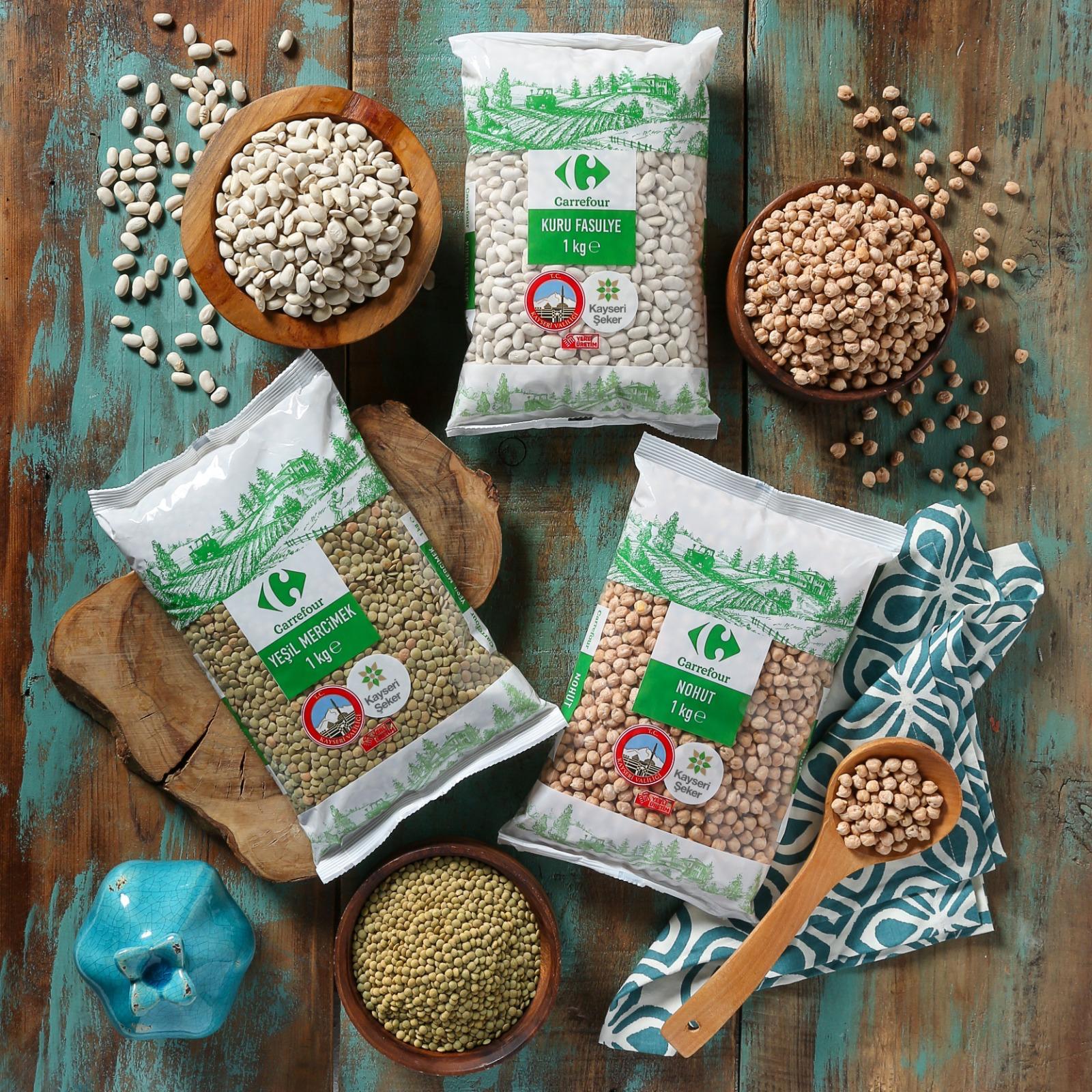 CarrefourSA’dan Yerli Üreticiye Destek Kayseri’nin Bakliyatları Raflarda