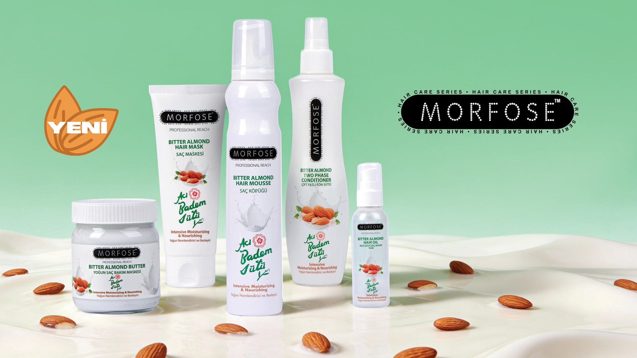 Morfose Acı Badem Serisi ile Saçlarda Güçlü Bakım Etkisi